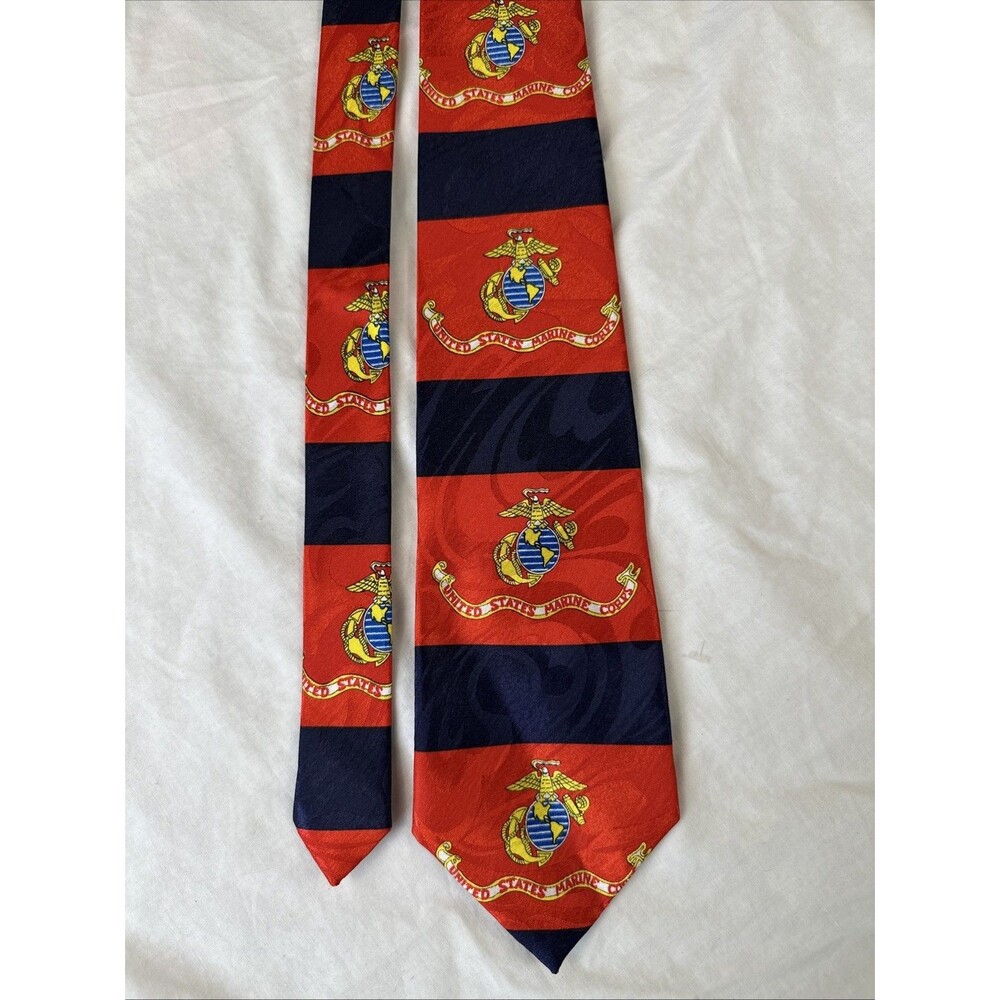 Hand Made United States Marine Corps Necktie Neck Tie Fratello USMC Military 59"